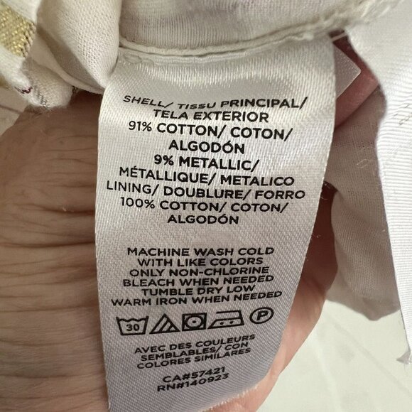 NEW Ann Taylor Victoria Ruffle Midi Dress Size 8 Cutout Back Shimmer Stripe - Picture 8 of 15